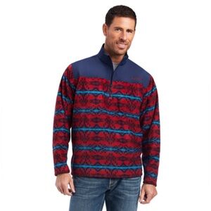 Ariat Tek Basis 2.0 1/4 Zip Aztec Print Lightweight Technical Fleece Sweatshirt